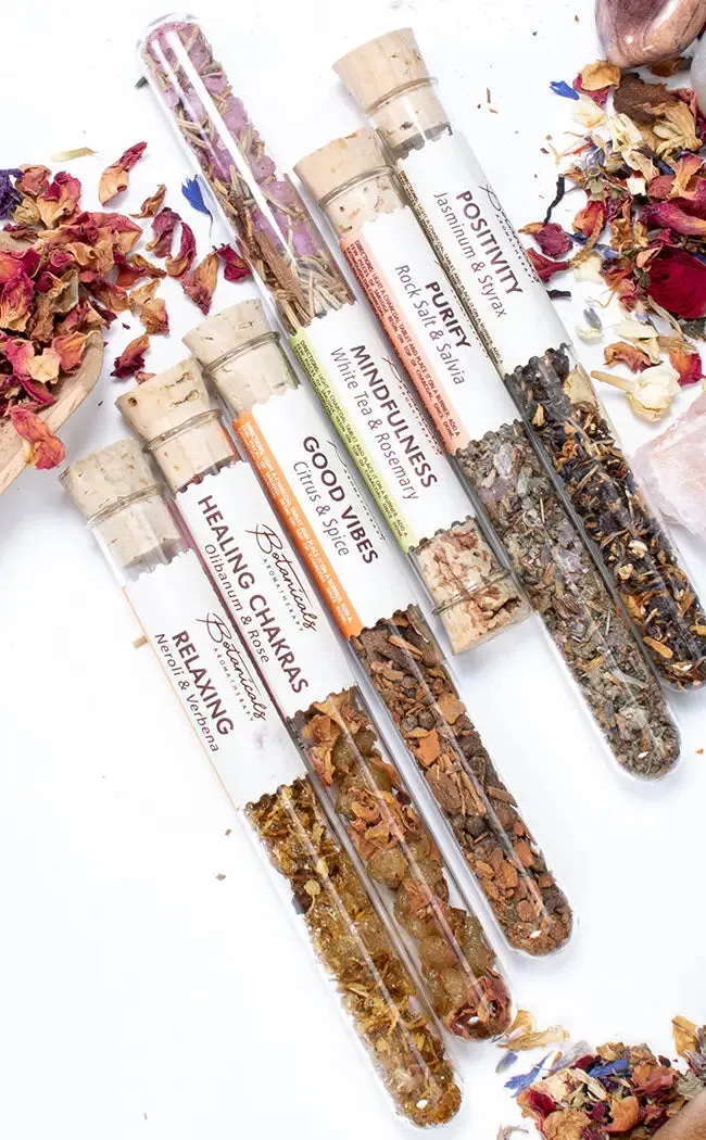 Aromatherapy Botanical Resin Glass Tube | Good Vibes