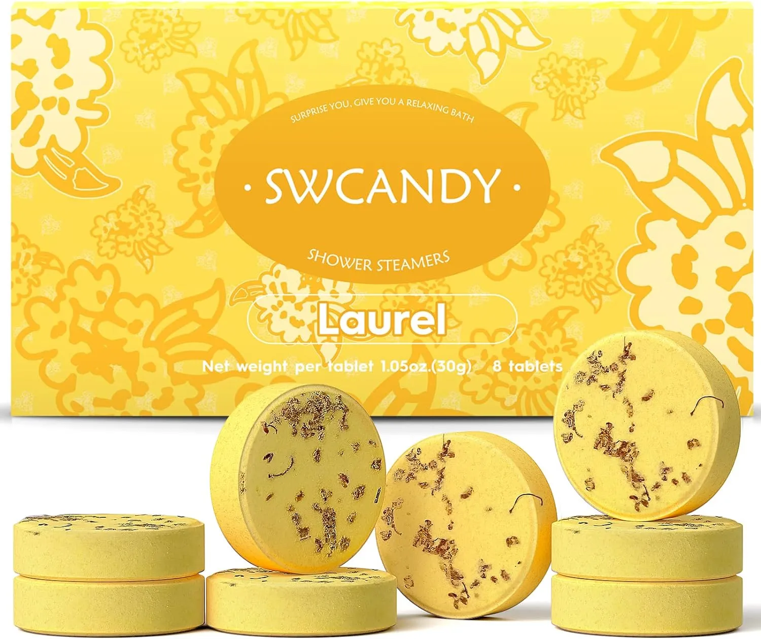Aromatherapy Shower Steamers Stocking Stuffers for Women Christmas Gifts - Swcandy 8 Pcs Bath Bombs Birthday Gifts for Women, Shower Bombs with Essential Oils, Self Care Relaxation Home SPA Lavender