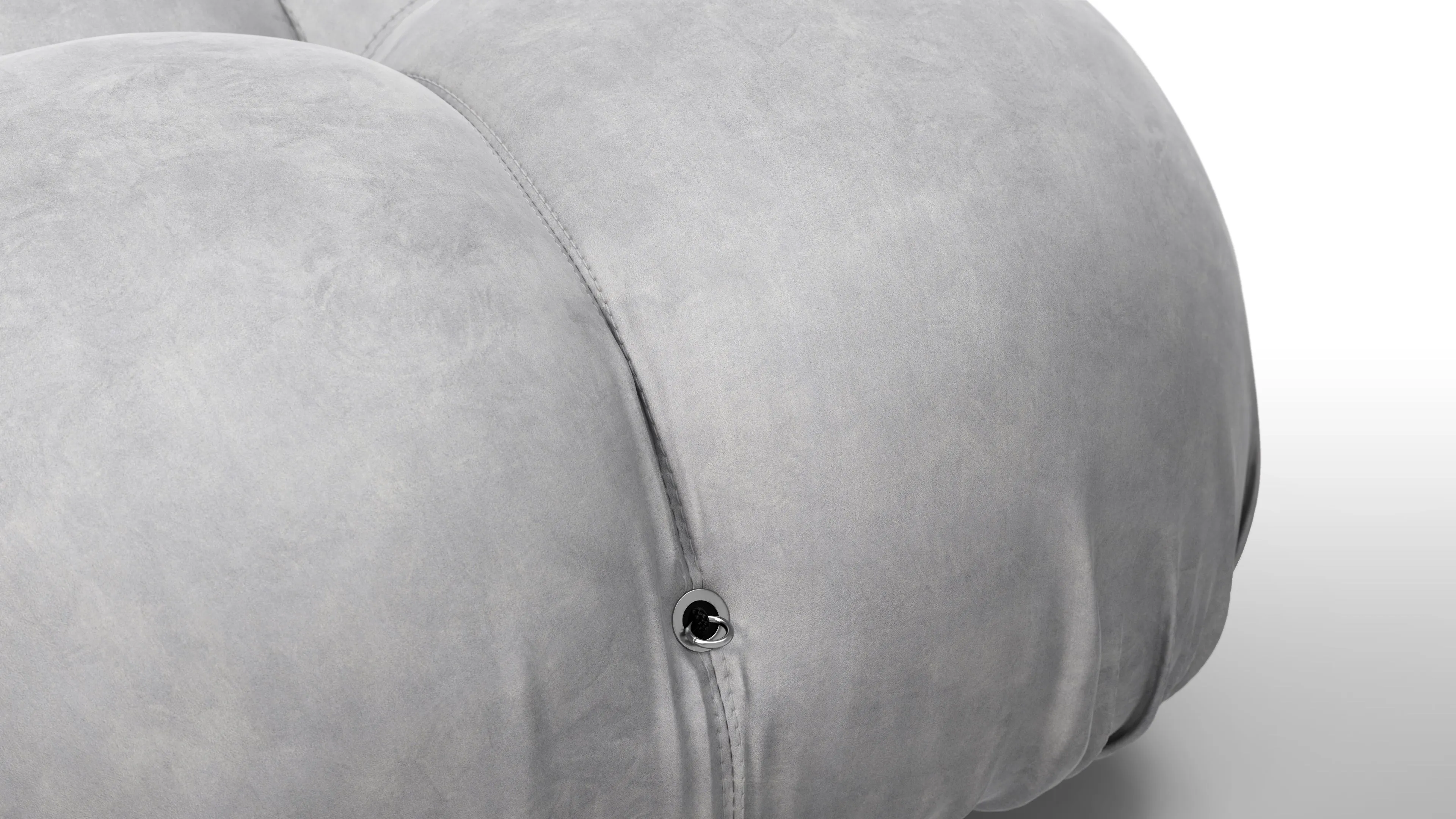 Belia - Belia Module, Left Corner, Light Gray Velvet