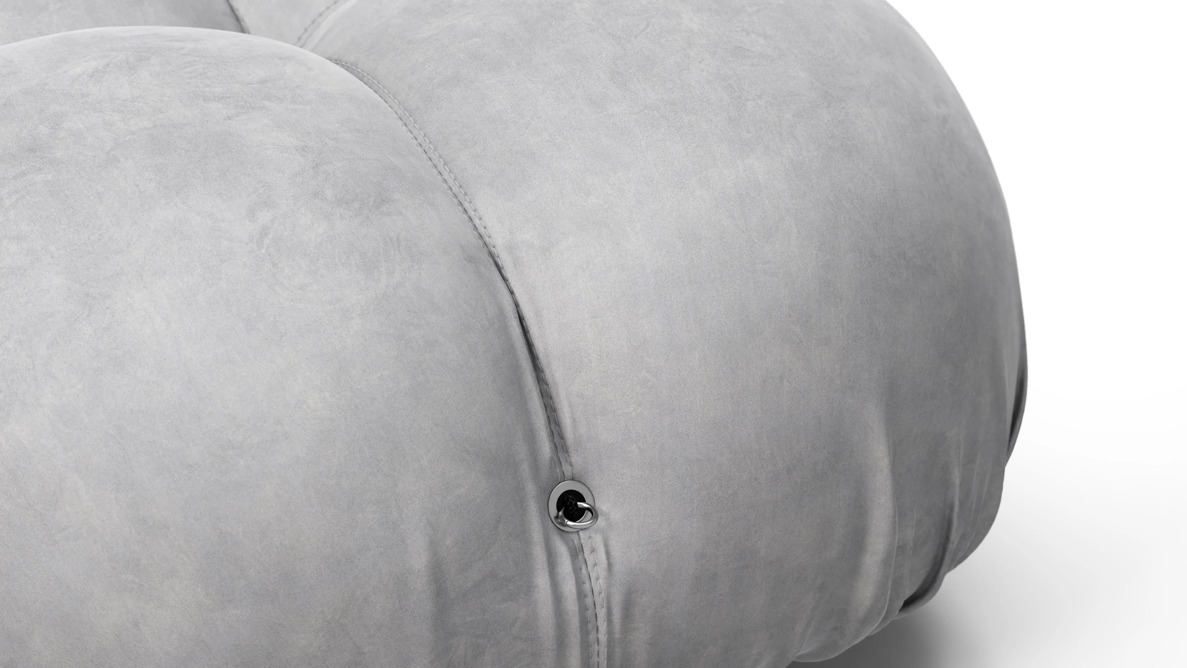 Belia - Belia Module, Left Corner, Light Gray Velvet