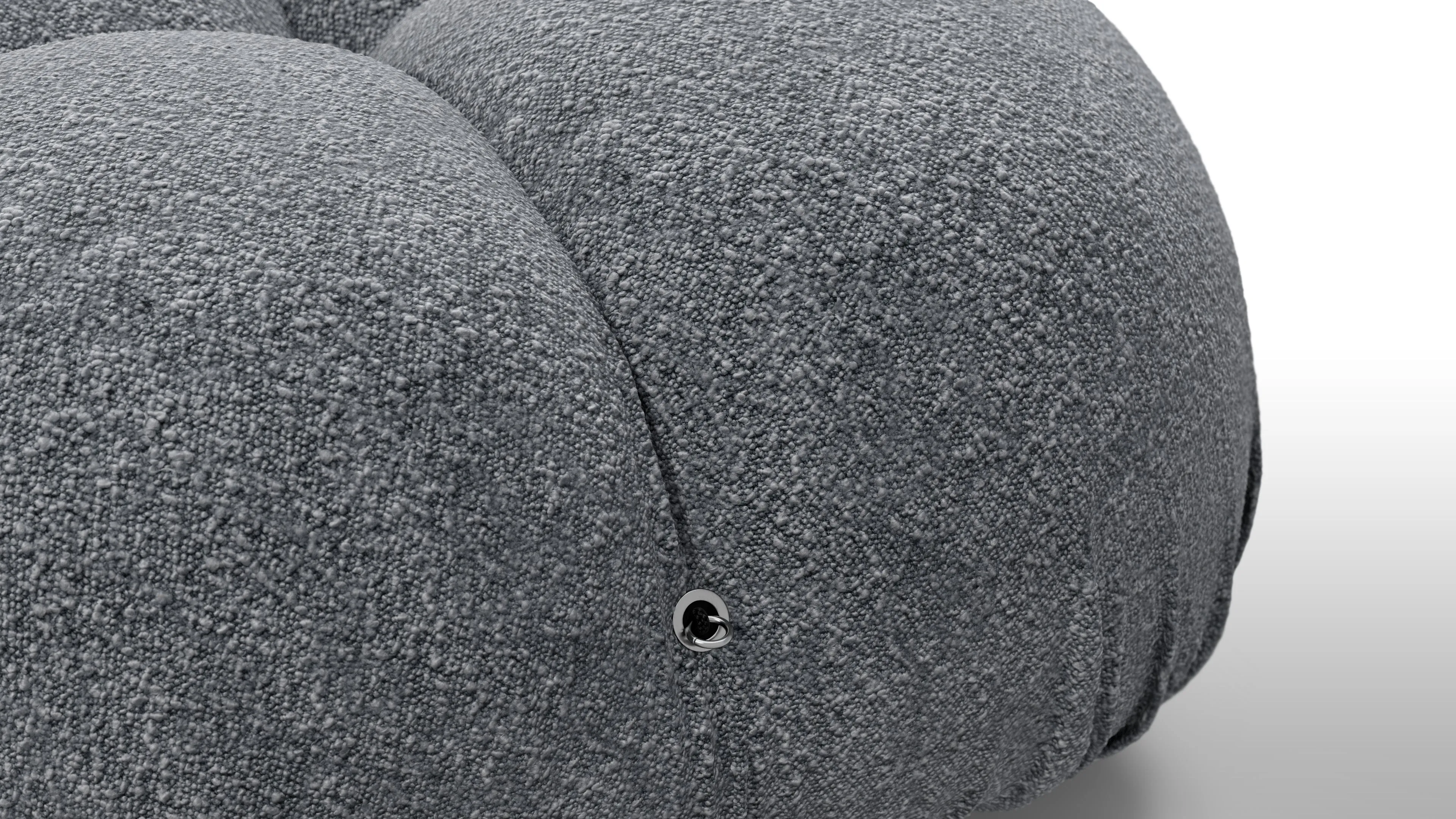 Belia - Belia Open End Sofa, Right, Gray Boucle