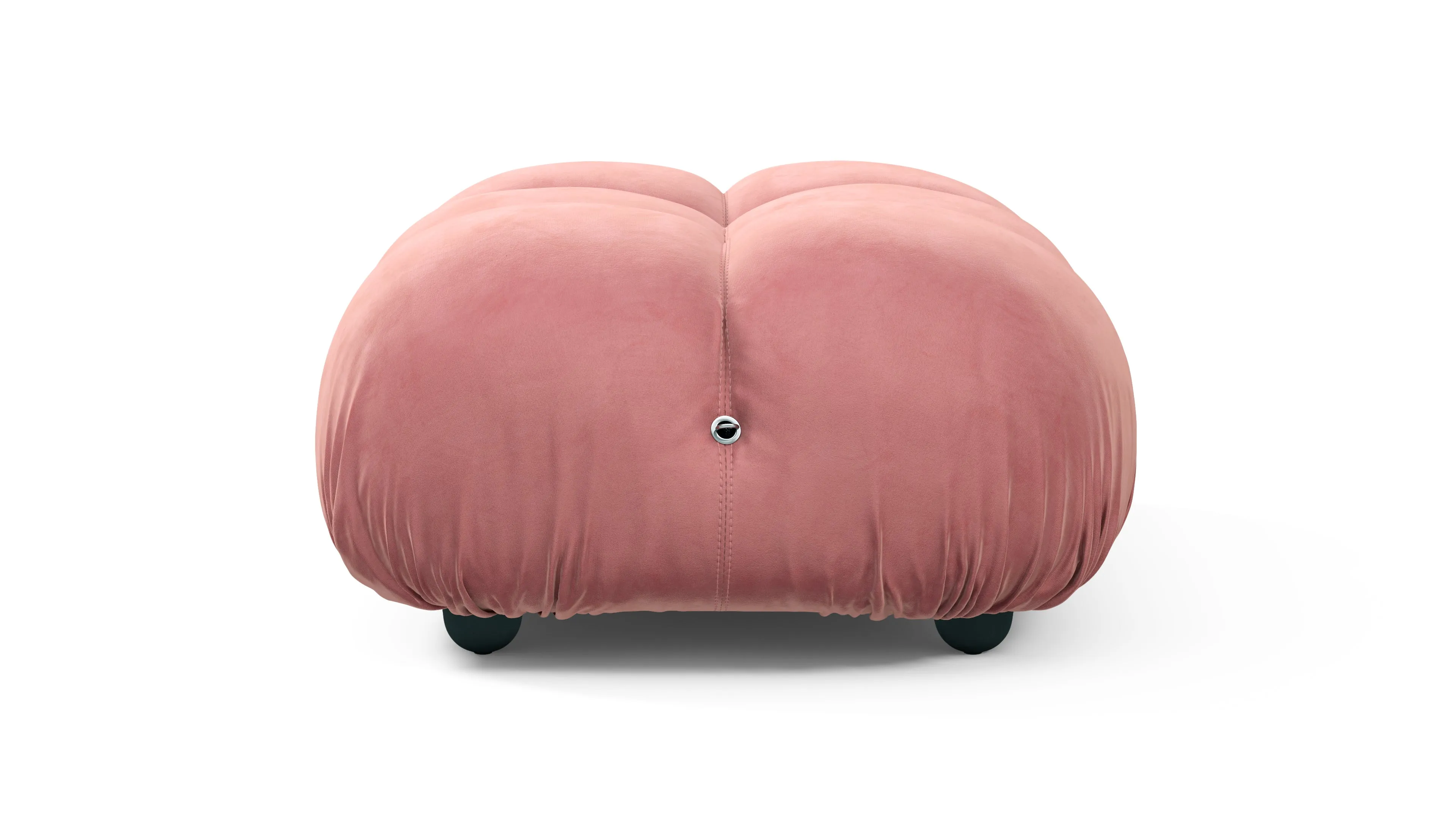 Belia - Belia Ottoman, Blush Pink Velvet