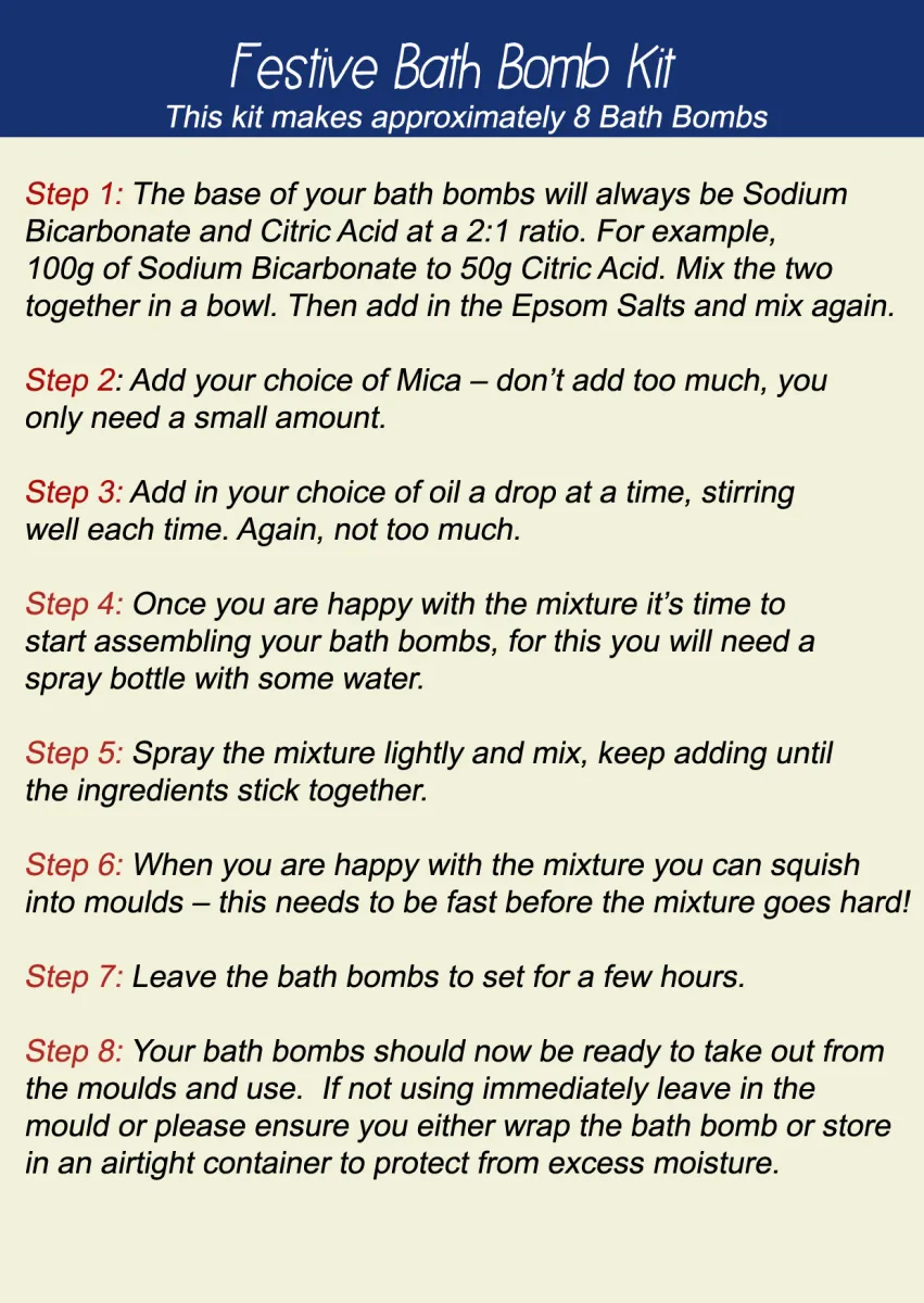 Create Your Own - Festive Bath Bomb Kit