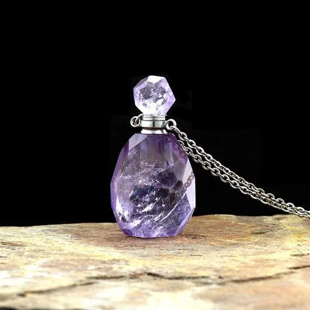 Gamarra Crystal Essential Oil Diffuser Bottle Pendant