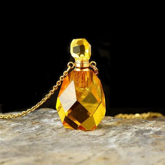 Gamarra Crystal Essential Oil Diffuser Bottle Pendant
