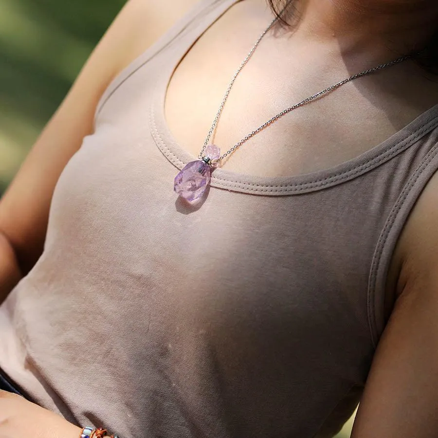 Gamarra Crystal Essential Oil Diffuser Bottle Pendant
