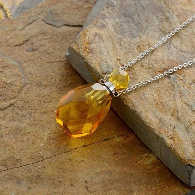 Gamarra Crystal Essential Oil Diffuser Bottle Pendant
