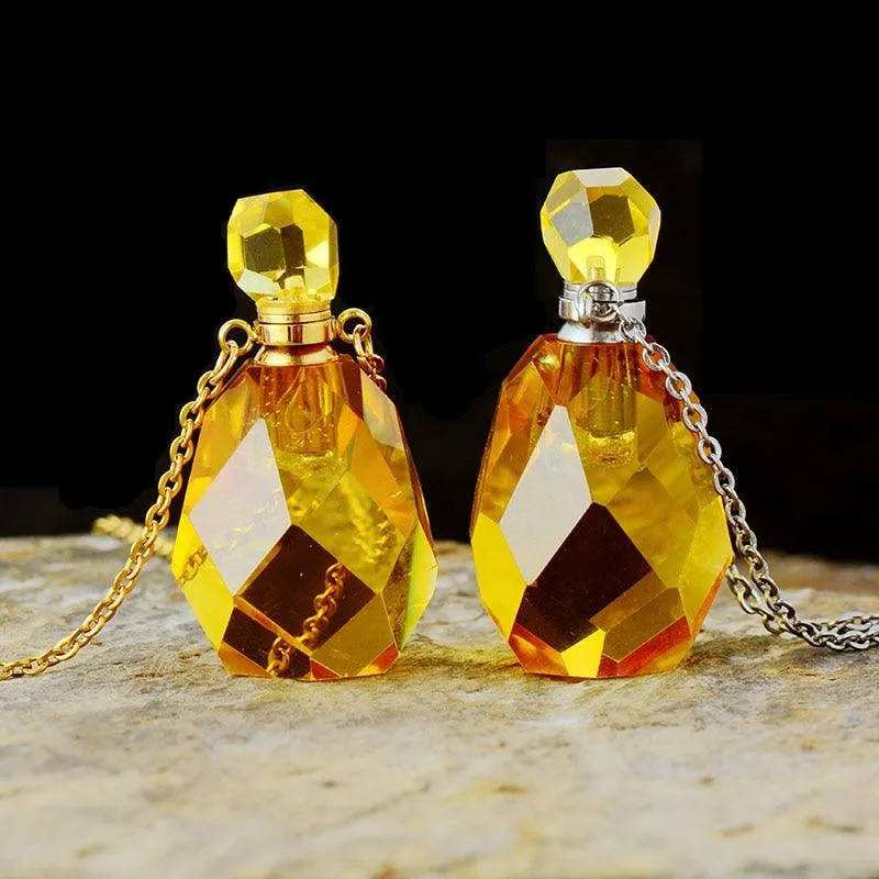 Gamarra Crystal Essential Oil Diffuser Bottle Pendant
