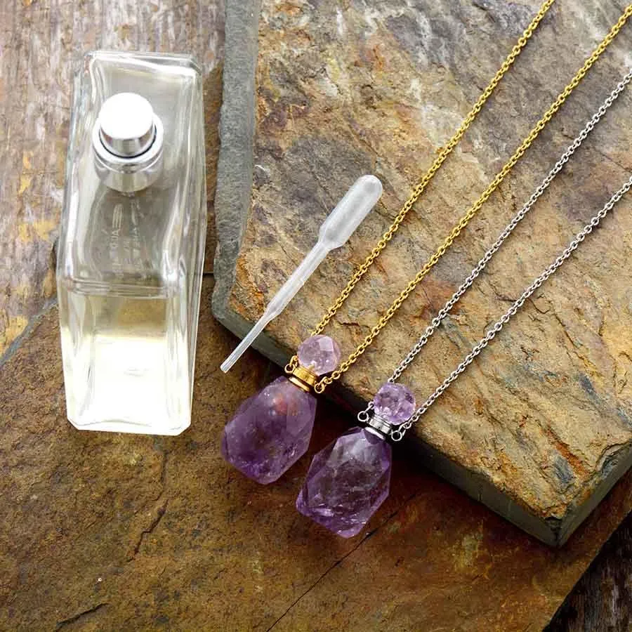 Gamarra Crystal Essential Oil Diffuser Bottle Pendant