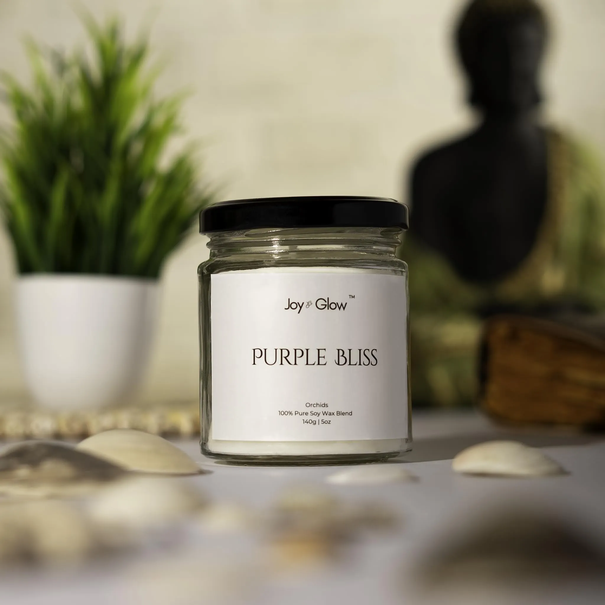 Joy & Glow™ - Premium Scented Jar Candle | Aromatherapy Candle (Orchids, 140g / 5oz)
