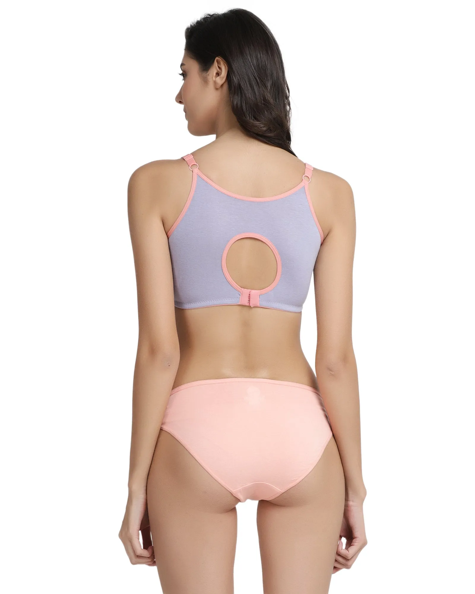 Organic Cotton Antimicrobial Soft Maternity Bra & Panty Set-IMBP004B-