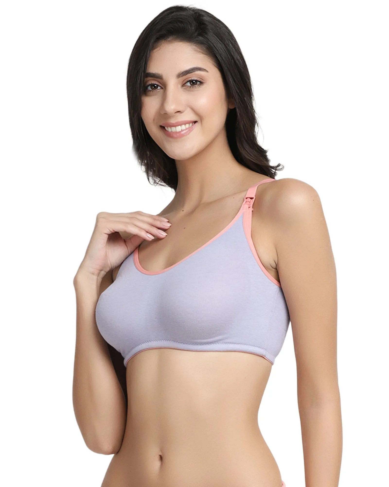 Organic Cotton Antimicrobial Soft Maternity Bra & Panty Set-IMBP004B-