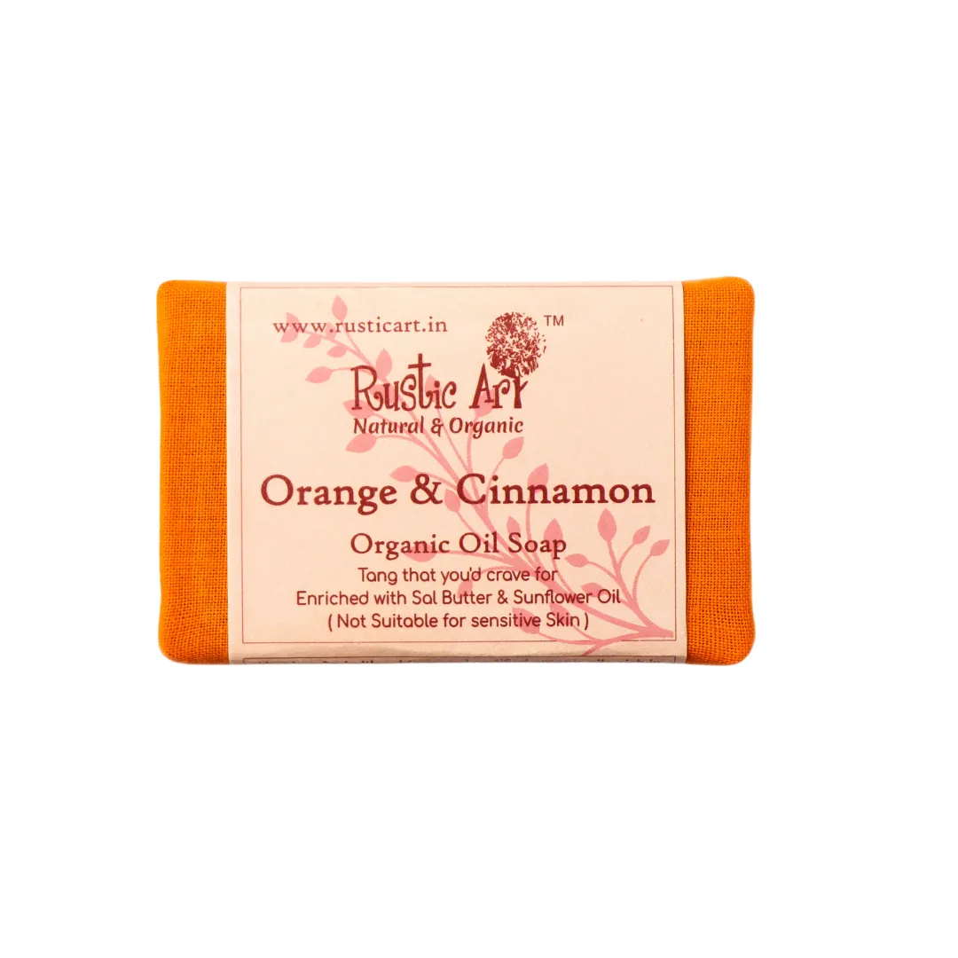 Rustic Art Orange & Cinnamon Soap 100gm pack of 2