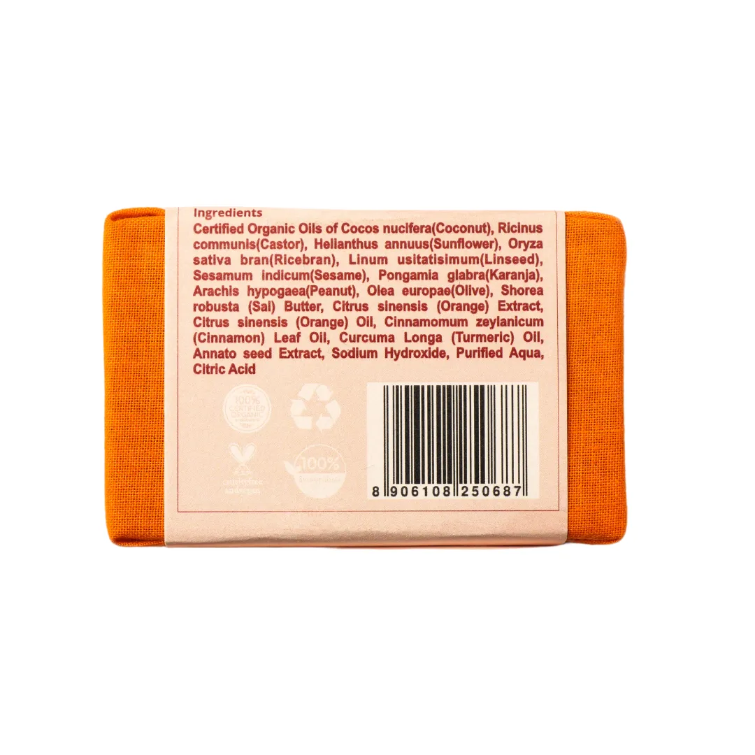 Rustic Art Orange & Cinnamon Soap 100gm pack of 2