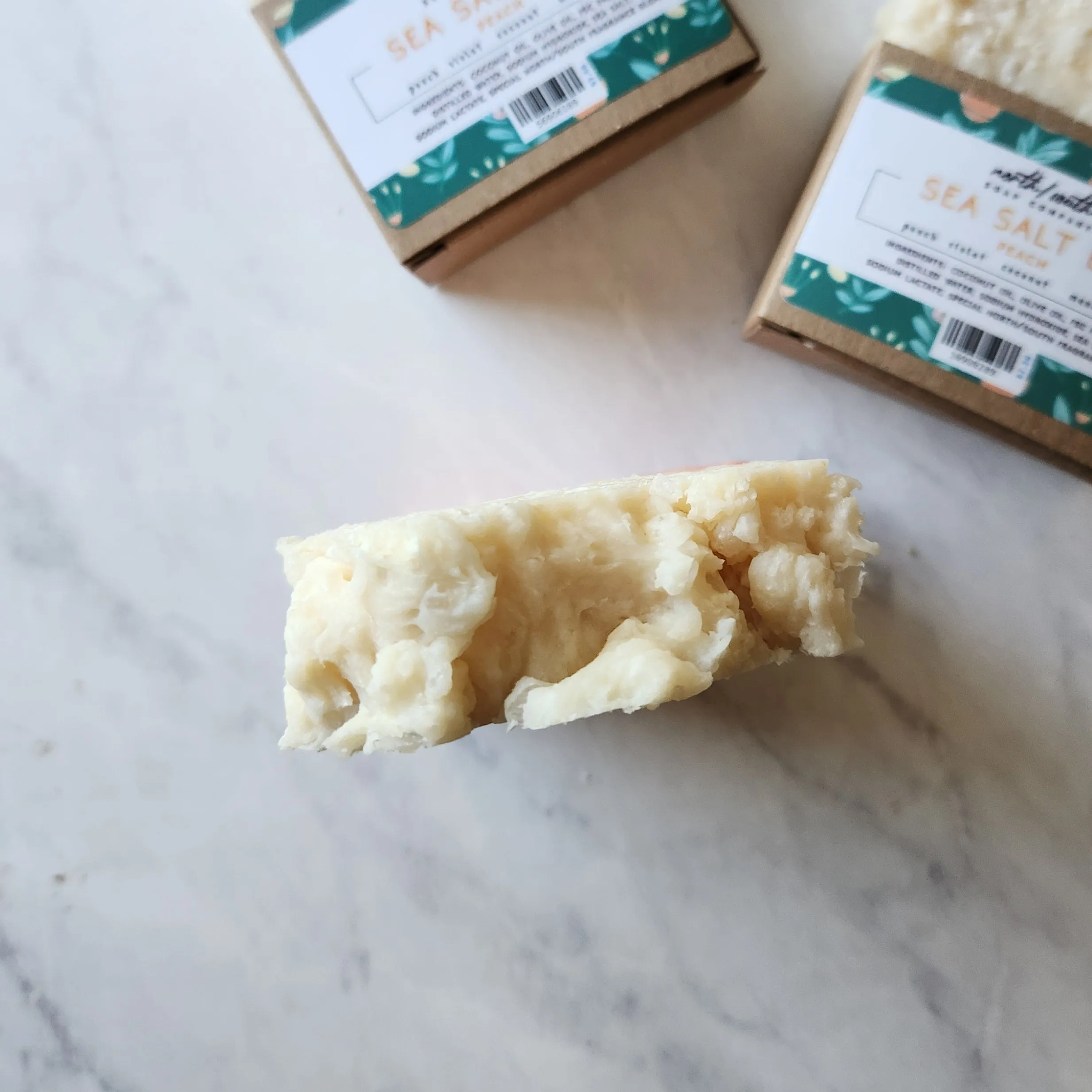 Sea Salt Natural Soap Bar - Peach