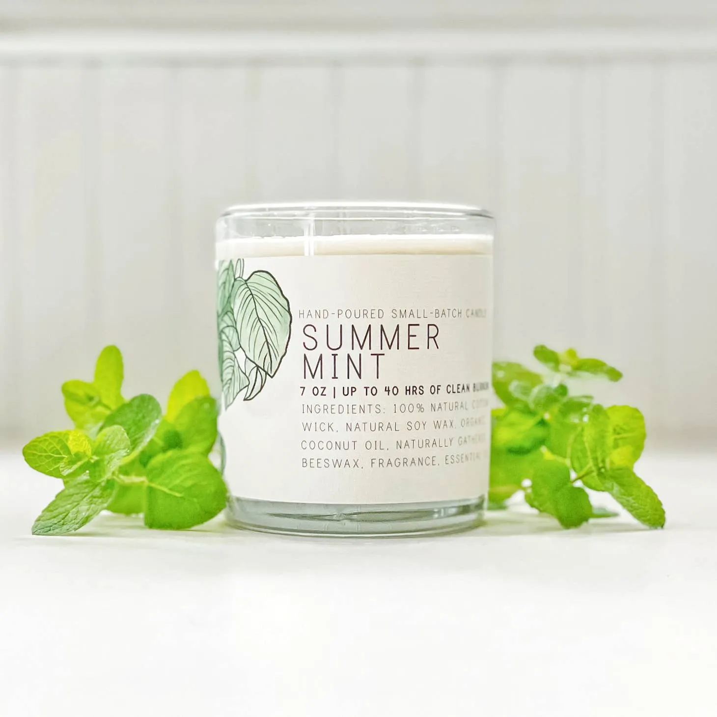 Summer Mint 7oz Just Bee Candle