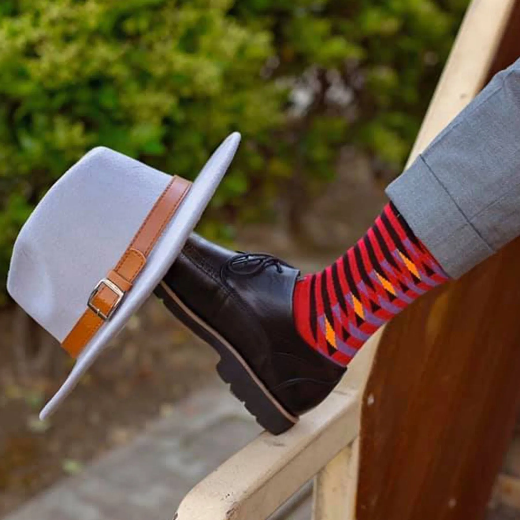 Symmetry Men's Organic Cotton Socks | Red