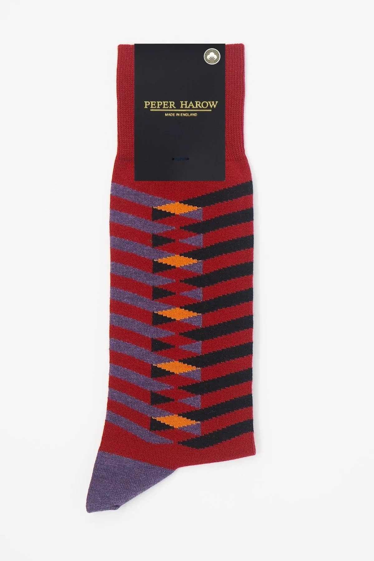 Symmetry Men's Organic Cotton Socks | Red