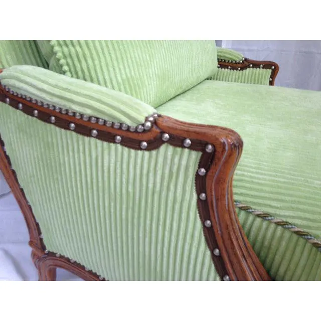 Taylor King Bergère Club Chair With Ottoman