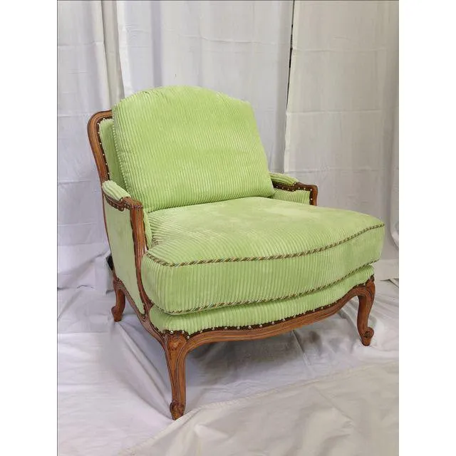 Taylor King Bergère Club Chair With Ottoman