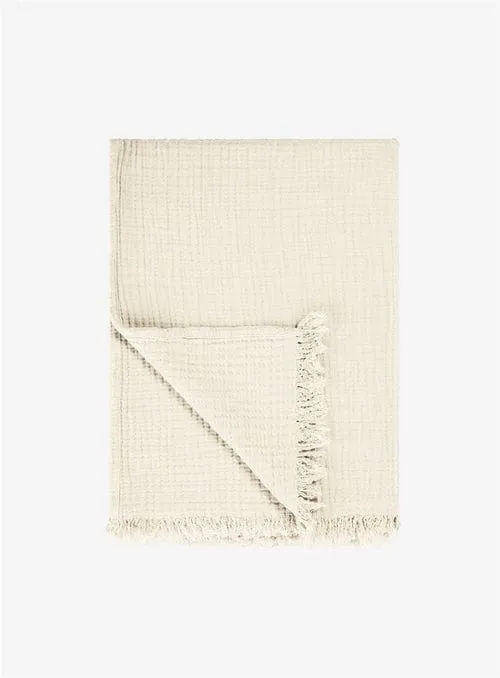 Versatile Organic Cotton Throw - Multifunctional and Eco-Friendly