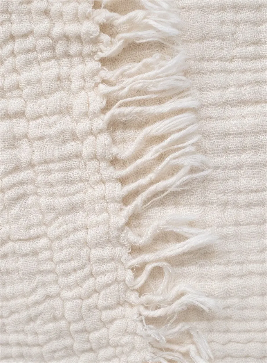 Versatile Organic Cotton Throw - Multifunctional and Eco-Friendly