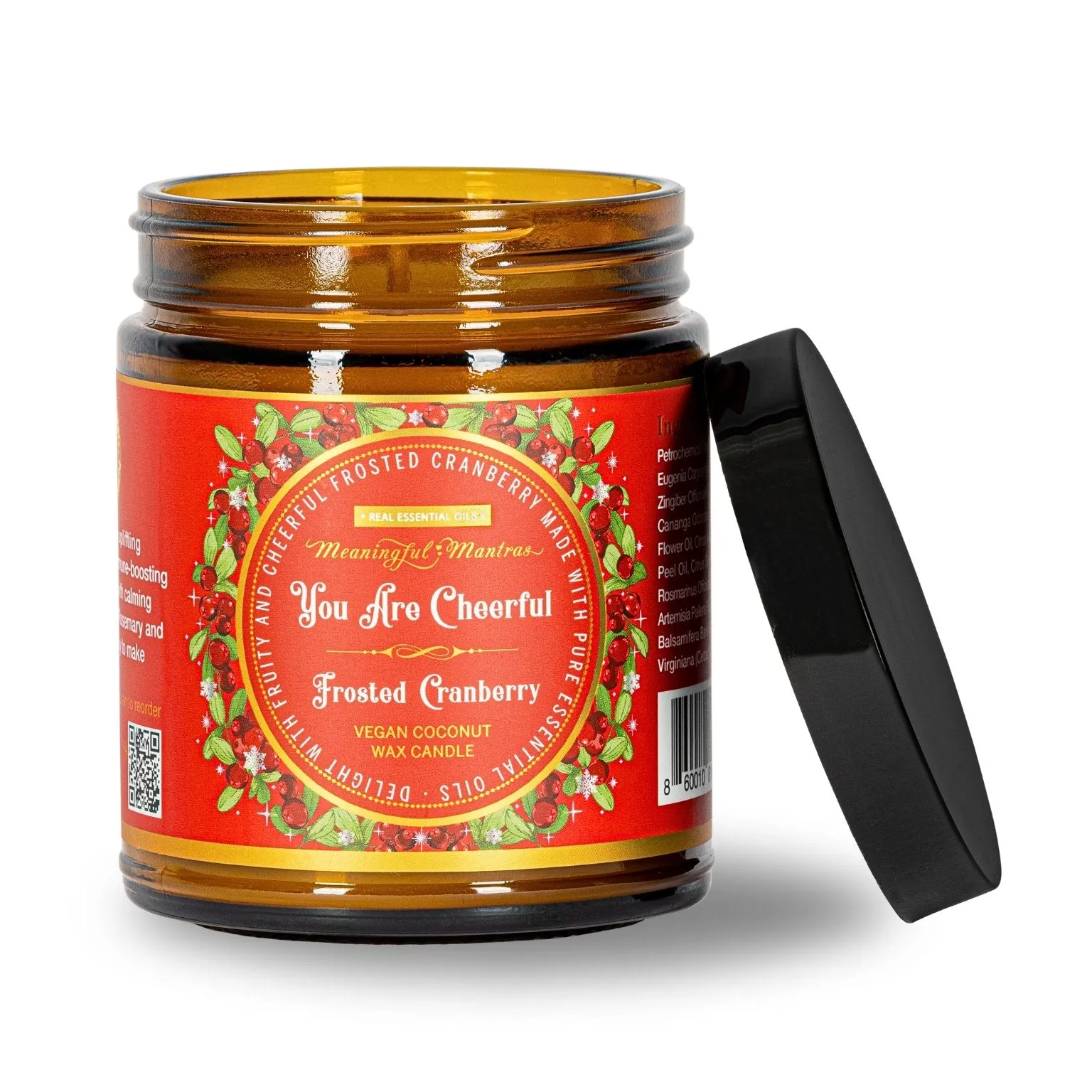 You Are Cheerful Frosted Cranberry Candle